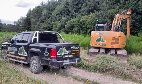 Reprise des chantiers forestier le nettoyage de la première parcelle de la saison à Chissey-en-Morvan